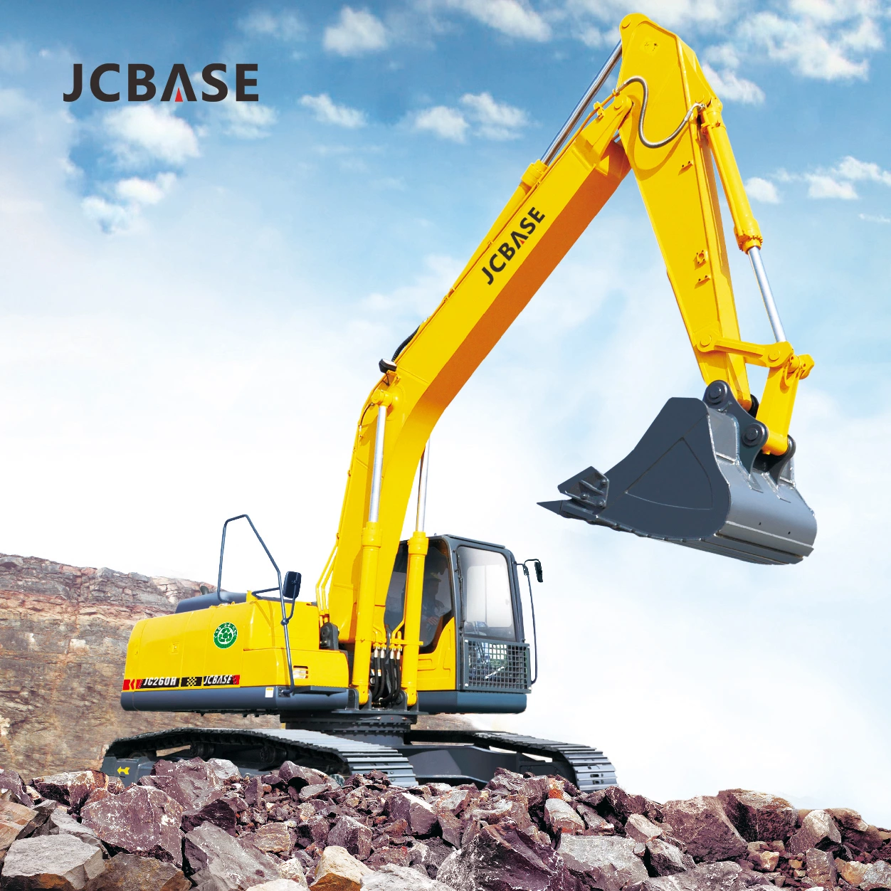 JCBASE Jc260h 26ton Road Machinery Huge Garden Excavator With Hydraulic Joystick Tractor Excavator Machine