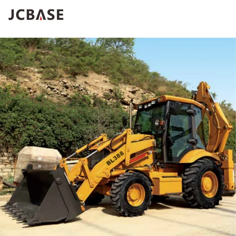 JCBASE Backhoe Loader  BL388 8200kg with Yuchai Engine 75kw/2200rpm