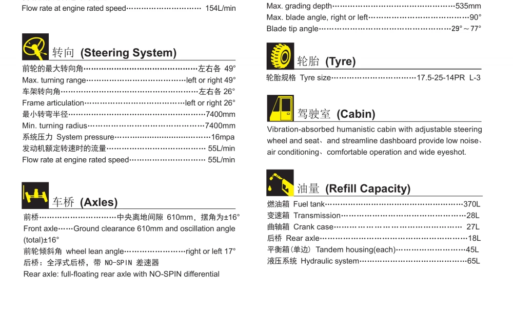 JCBASE Motor Grader MG722 16100kg with Shangchai Engine