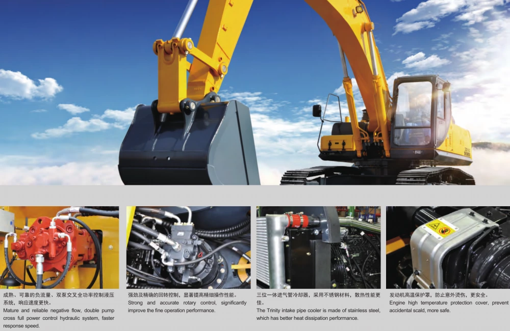 JCBASE Wheel Excavator CE210 21000kg Road Machinery with Cummins Engine 112kw/1950rpm 1m³ bucket capacity