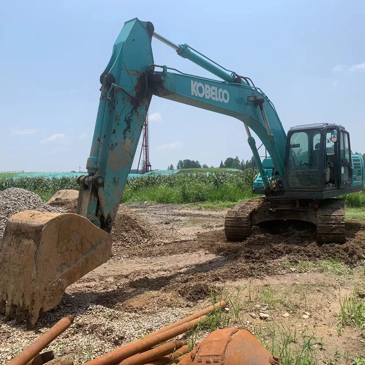 20ton Kobelco SK200 Crawl Excavator Machine Used with Original Design Engine Pump Motor Core Components like Bearing Gearbox