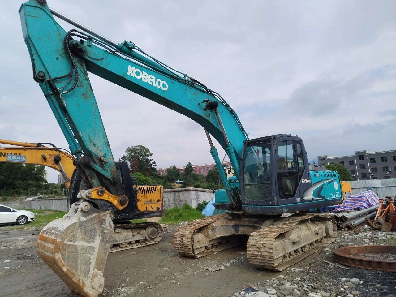 Kobelco Sk210 21Ton Used Amphibious Excavator Machine Good Condition with Original Hino Engine Pump Bearing Made in Japan