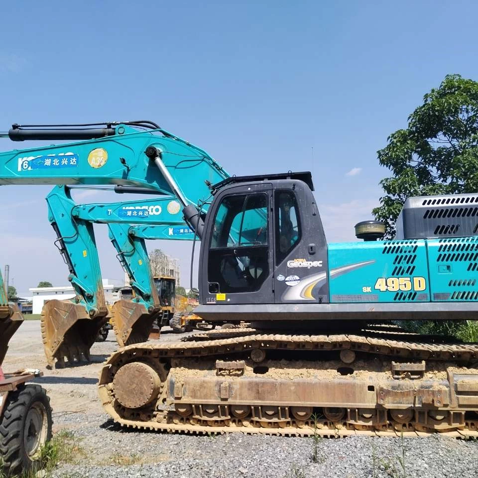 Used Kobelco Sk495-8 Excavator Machine 49 Tonne Secondhand Japan Model Hino Engine Core Including Pump Motor Gearbox Bearing